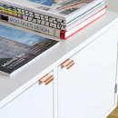 Edge Pull Handle Lip - 40mm - Polished Copper