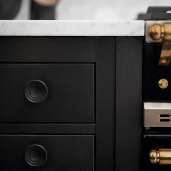Cabinet Knob Fleur - Cast Iron Black