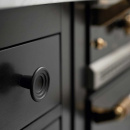 Cabinet Knob Fleur - Cast Iron Black