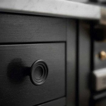 Cabinet Knob Fleur - Cast Iron Black