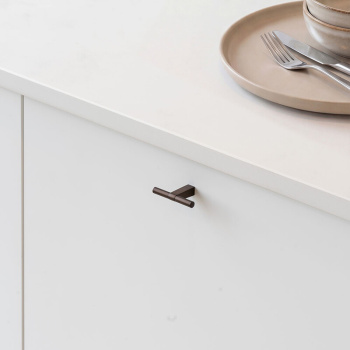 Cabinet Knob T Petit - Burnished Brass