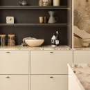 Cabinet Knob T Flow - Burnished Brass