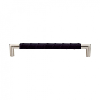 Handle Norma 12 - 192mm - Stainless Steel/Black Leather