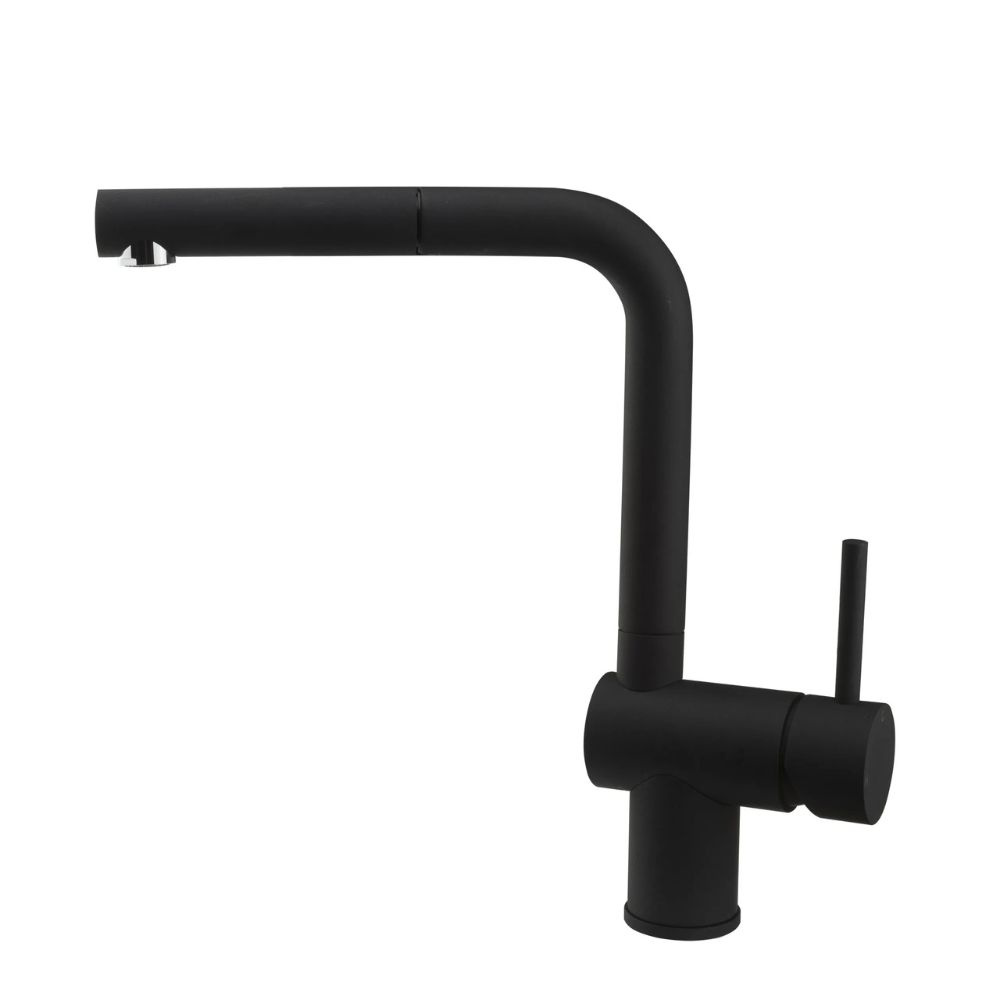 Kitchen Mixer Tap Venedig - Pull-Out Spout - Matte Black