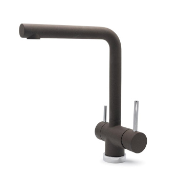 Kitchen Mixer Tap Milano - Silgranit Coffee/Chrome