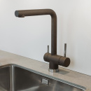 Kitchen Mixer Tap Milano - Silgranit Coffee/Chrome