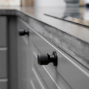 Cabinet Knob Manor Round - Matte Black