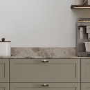 Cabinet Knob T Bond - Dark Stained Oak/Brushed Brass