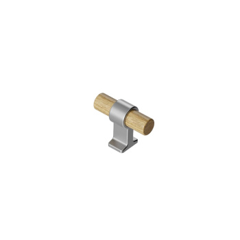 Cabinet Knob T Bond - Oak/Stainless Steel Look