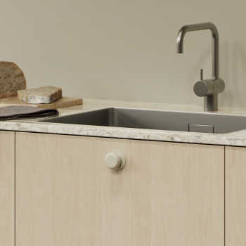 Cabinet Knob Colette - 50mm - Glossy Dusty Creme