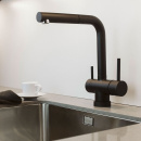 Kitchen Mixer Tap London -  Pull-Out Spout - Matte Black