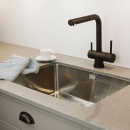 Kitchen Mixer Tap London -  Pull-Out Spout - Matte Black