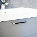 Handle Lounge - 160mm - Chrome/Black Leather