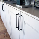 Handle Lounge - 160mm - Black/Black Leather