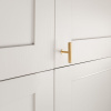 Cabinet Knob T Rille Mini - Brushed Brass