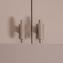 Cabinet Knob T Arpa/Back Plate - Stainless Steel Look