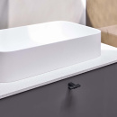 Cabinet Knob T Crossing - Black/Black