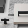 Cabinet Knob T Crossing - Black/Black