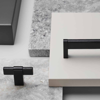 Cabinet Knob T Crossing - Black/Black