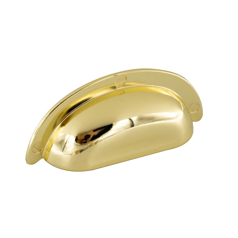 Cup Pull Handle 3922 - 64mm - Polished Brass