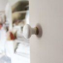 Cabinet Knob 24136 - White/Chrome