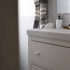Cabinet Knob 24136 - White/Chrome