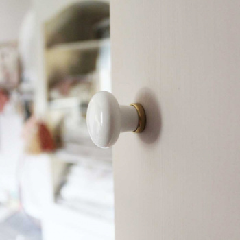 Cabinet Knob 24136 - White/Tin
