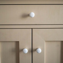 Cabinet Knob 24136 - White/Brass
