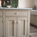 Cabinet Knob 24136 - White/Brass