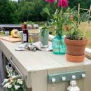 Cabinet Knob 24136 - White/Brass