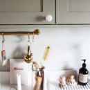 Cabinet Knob 24136 - White/Brass