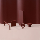 Toniton Circular Knob - Reddish Brown
