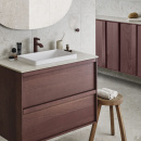 Toniton Circular Knob - Reddish Brown