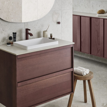 Toniton Circular Knob - Reddish Brown