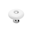 Cabinet Knob SP5-30 - White/Chrome