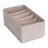 Storage box with 6-compartments - Beige Storage box with 6-compartments - Beige