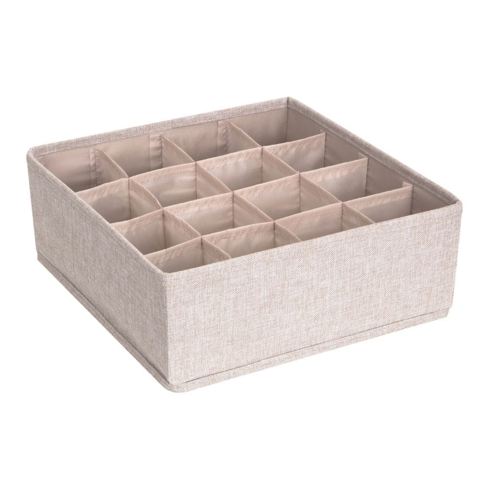 Storage box with 16-compartments - Beige