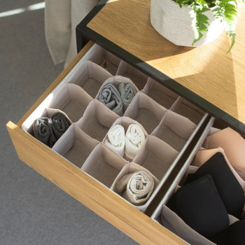 Storage box with 16-compartments - Beige
