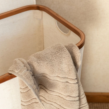 Laundry basket with lid - Sand