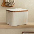 Storage Basket With Lid - Sand