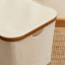 Storage Basket With Lid - Sand