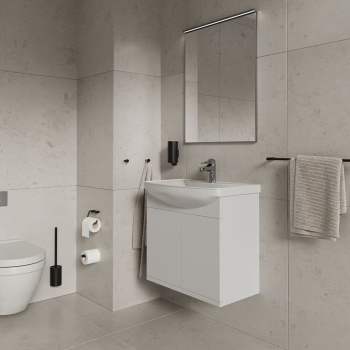 Towel Rail Stay - 600mm - Matte Black