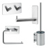 Bathroom Kit Base 200 - Brushed Stainless Steel Finish Bathroom Kit Base 200 in stainless steel finish