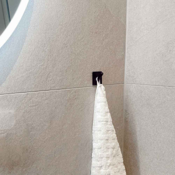 Towel Hook Base 200 1-Hook - Matte Black