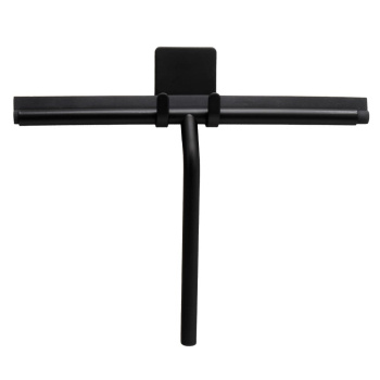 Shower Scraper With Holder Base - Matte Black