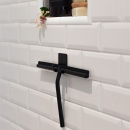 Shower Scraper With Holder Base - Matte Black