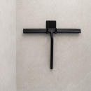 Shower Scraper With Holder Base - Matte Black