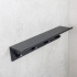 Base Bathroom hook rack with shelf - Matte Black