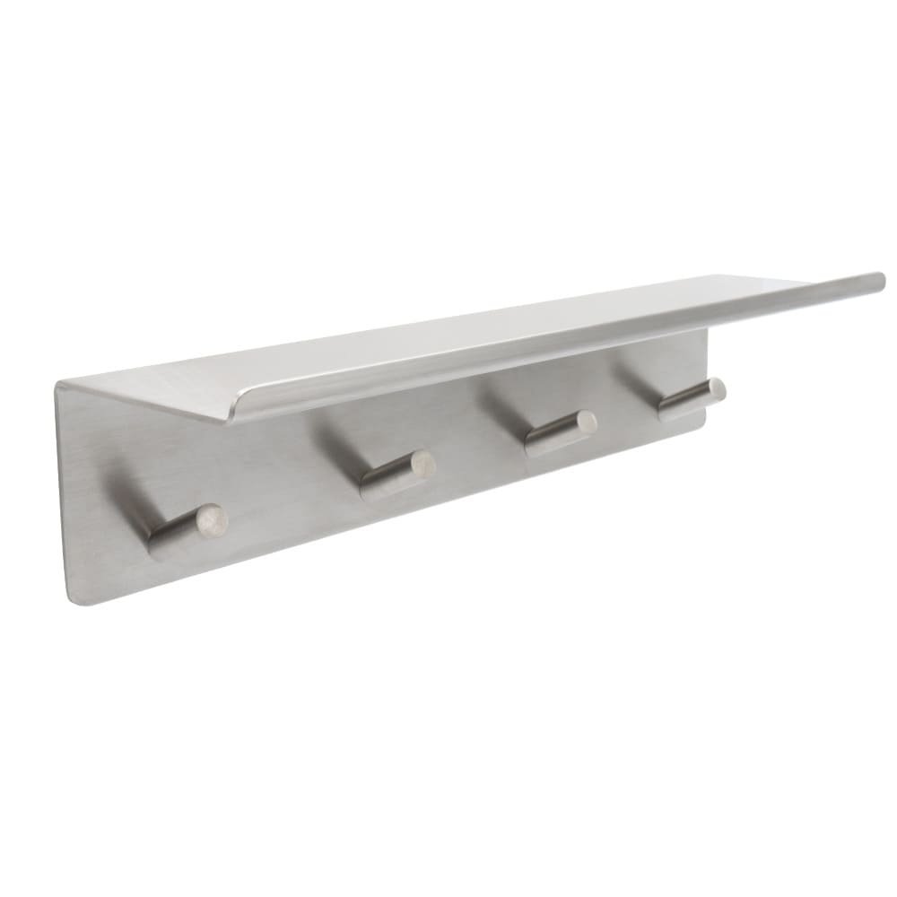 Bathroom hook rack with shelf Base Brushed Stainless Steel