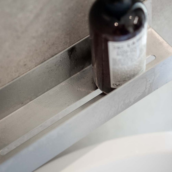 Shower Shelf Base - 300mm - Brushed Stainless Steel